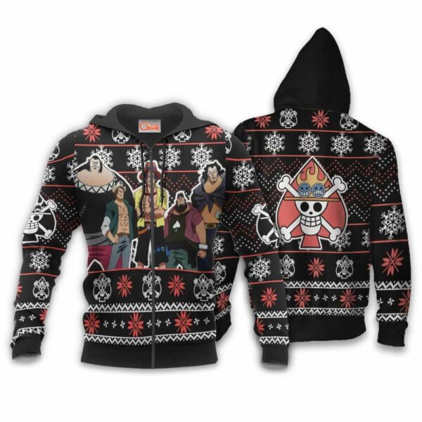 Ace Spade Pirates Ugly Christmas Sweater Custom Anime One Piece XS12 2