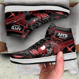 Afro Samurai Shoes Custom Black Red Anime Sneakers MN11 7