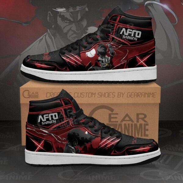 Afro Samurai Shoes Custom Black Red Anime Sneakers MN11 1