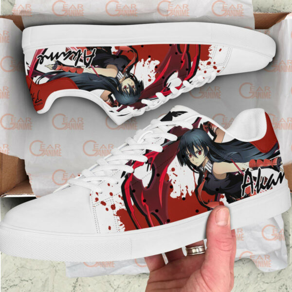 Akame Ga Kill Akame Skate Shoes Custom Anime Sneakers 2