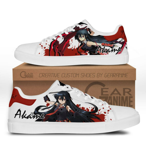Akame Ga Kill Akame Skate Shoes Custom Anime Sneakers 1