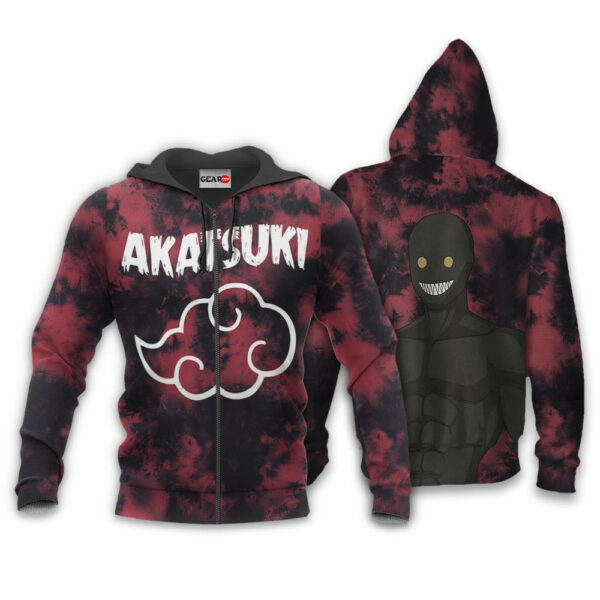 Akatsuki Black Zetsu Hoodie Custom Anime Naruto Merch Clothes Tie Dye Style 1