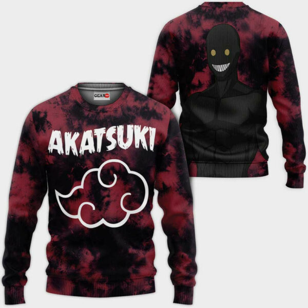 Akatsuki Black Zetsu Hoodie Custom Anime Naruto Merch Clothes Tie Dye Style 2