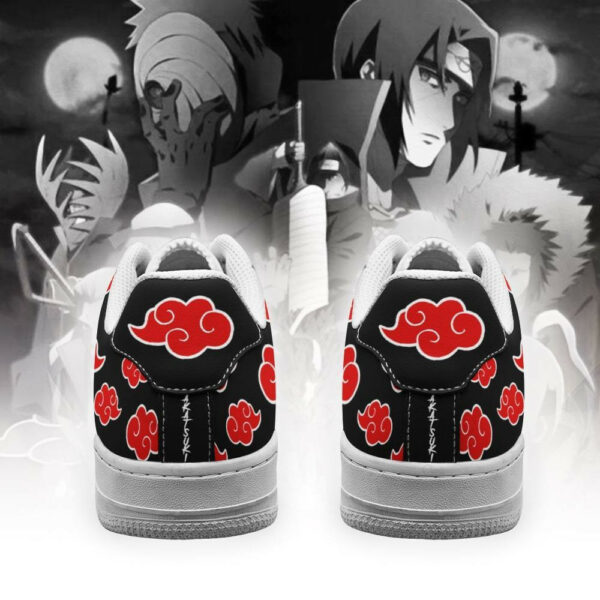 Akatsuki Cloud Air Shoes Custom Black Naruto Anime Sneakers 3