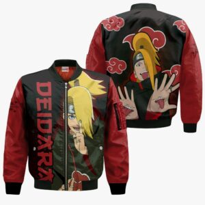 Akatsuki Deidara Hoodie Shirt Naruto Anime Zip Jacket 9