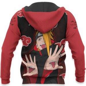 Akatsuki Deidara Hoodie Shirt Naruto Anime Zip Jacket 10