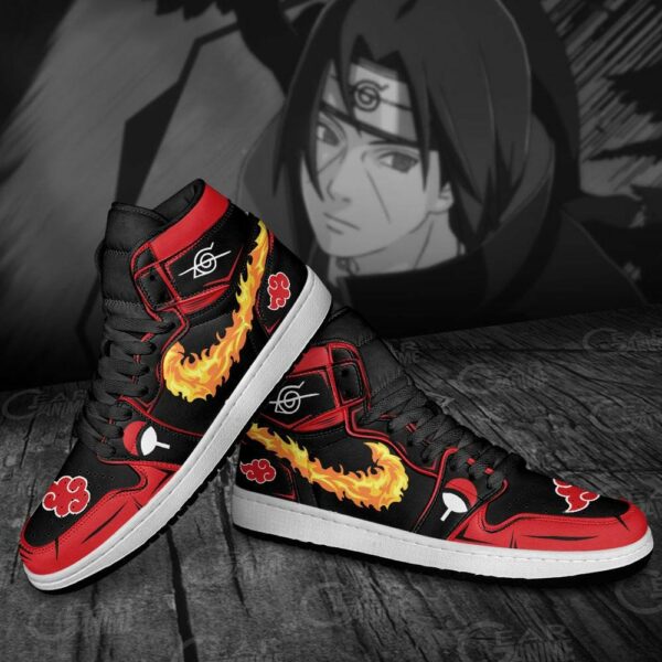 Akatsuki Itachi Shoes Custom Fire Katon no Jutsu Naruto Anime Sneakers 4