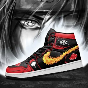 Akatsuki Itachi Shoes Custom Fire Katon no Jutsu Naruto Anime Sneakers 9