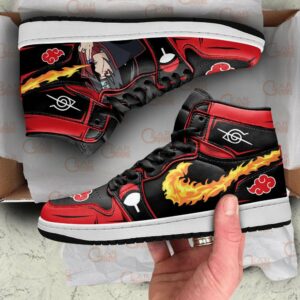 Akatsuki Itachi Shoes Custom Fire Katon no Jutsu Naruto Anime Sneakers 7