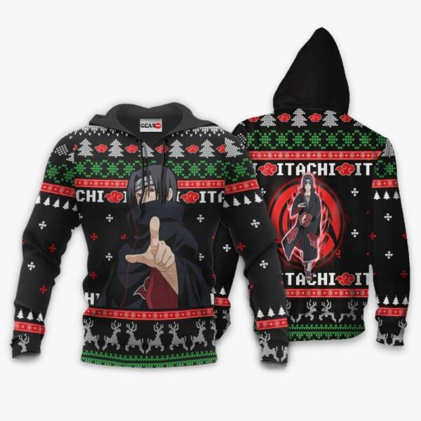 Akatsuki Itachi Ugly Christmas Sweater Custom Naruto Anime XS12 3