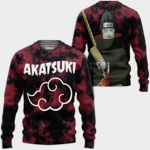 Akatsuki Kisame Hoshigaki Hoodie Custom Anime Naruto Merch Clothes Tie Dye Style 2