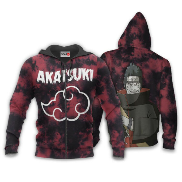 Akatsuki Kisame Hoshigaki Hoodie Custom Anime Naruto Merch Clothes Tie Dye Style 1