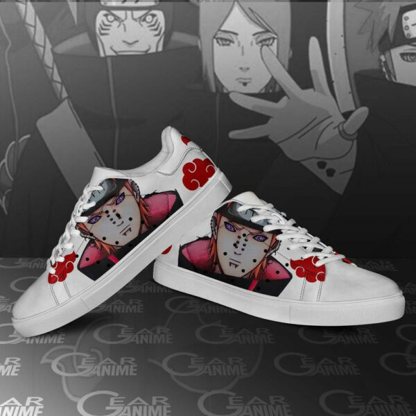 Akatsuki Nagato Pain Skate Shoes Anime Custom Sneakers PN09 4