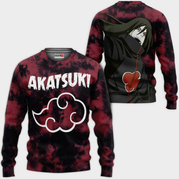 Akatsuki Orochimaru Hoodie Custom Anime Naruto Merch Clothes Tie Dye Style 2