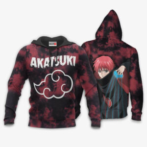 Akatsuki Sasori Hoodie Custom Anime Naruto Merch Clothes Tie Dye Style 8