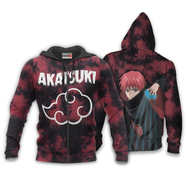 Akatsuki Sasori Hoodie Custom Anime Naruto Merch Clothes Tie Dye Style 1