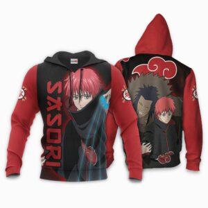 Akatsuki Sasori Hoodie Shirt Naruto Anime Zip Jacket 8