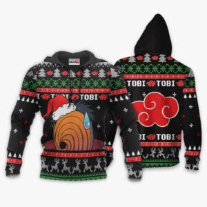 Akatsuki Tobi Ugly Christmas Sweater Custom Naruto Anime XS12 7