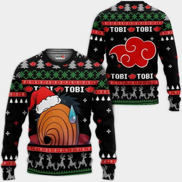 Akatsuki Tobi Ugly Christmas Sweater Custom Naruto Anime XS12 1