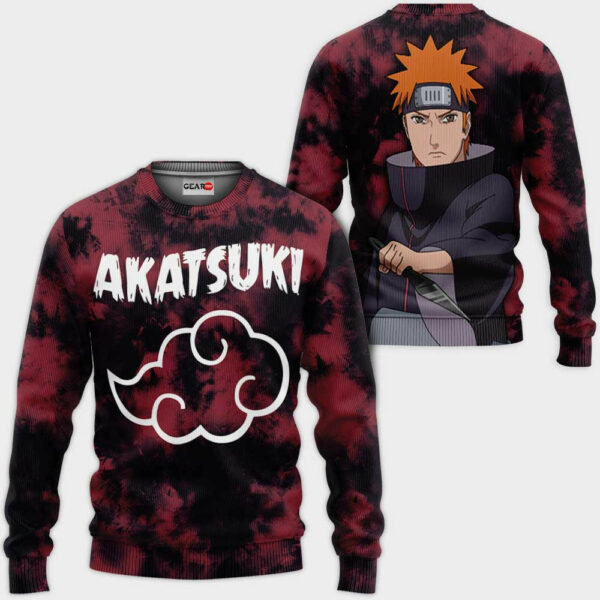 Akatsuki Yahiko Hoodie Custom Anime Naruto Merch Clothes Tie Dye Style 2