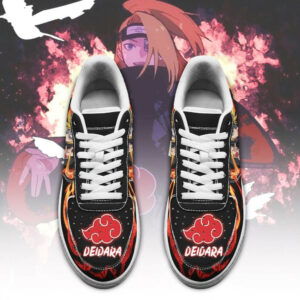 Akatsuki Deidara Shoes Custom Anime Sneakers Leather 5