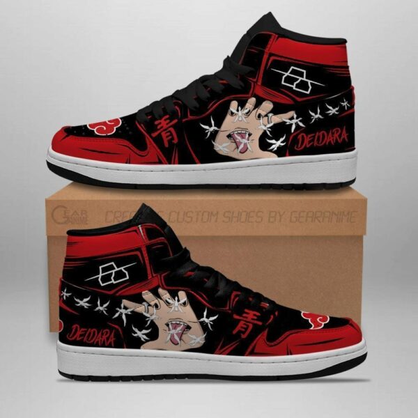 Akatsuki Deidara Shoes Custom Hand Jutsu Sign Naruto Anime Sneakers 2