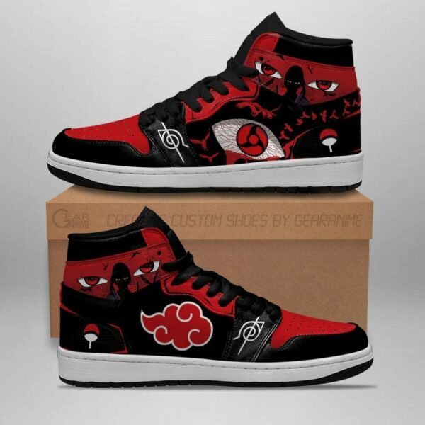 Akatsuki Itachi Shoes Custom Sharingan Eyes Anime Sneakers 1