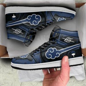 Akatsuki Shoes Blue Custom Anime Sneakers 18