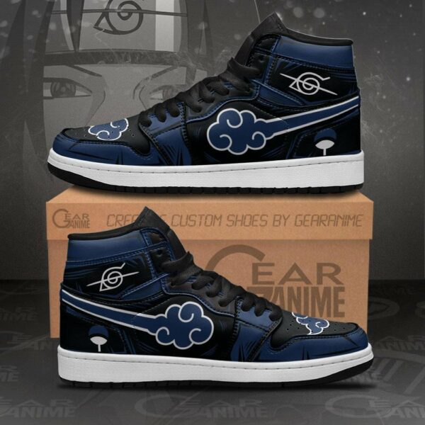 Akatsuki Shoes Blue Custom Anime Sneakers 1