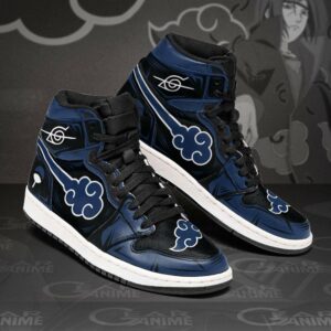 Akatsuki Shoes Blue Custom Anime Sneakers 17