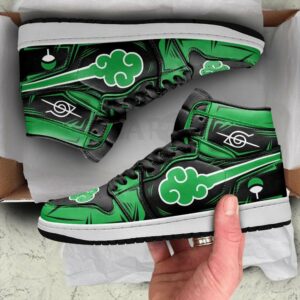 Akatsuki Shoes Green Custom Anime Sneakers 12