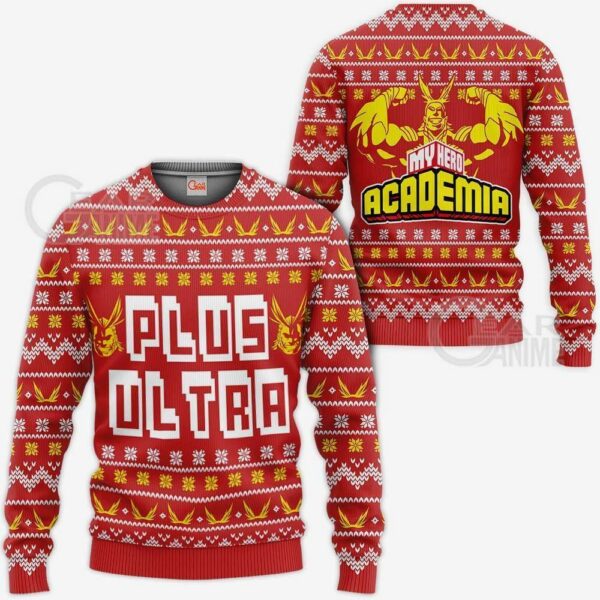 All Might Plus Ultra Ugly Christmas Sweater My Hero Academia Anime Xmas Gift 1