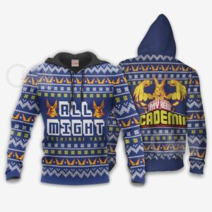All Might Ugly Christmas Sweater Anime My Hero Academia Xmas Shirt 8