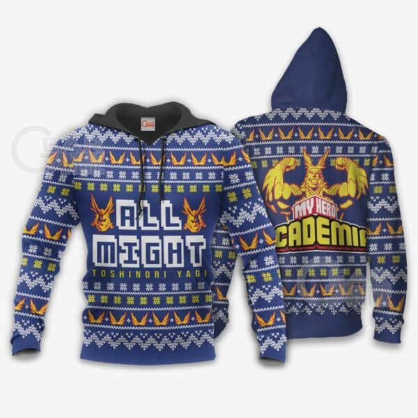 All Might Ugly Christmas Sweater Anime My Hero Academia Xmas Shirt 3