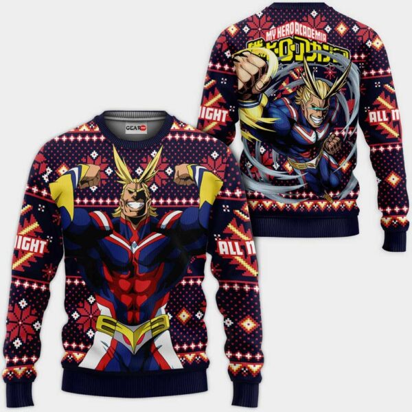 All Might Ugly Christmas Sweater Custom Anime My Hero Academia XS12 1