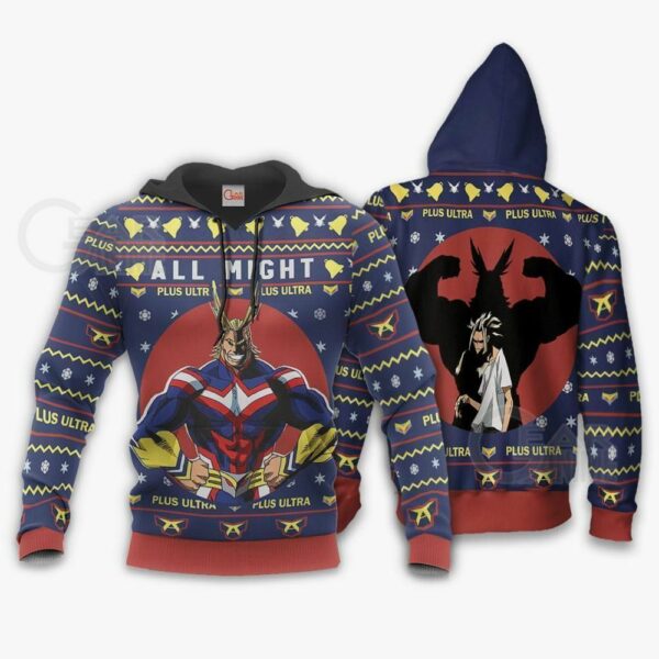 All Might Ugly Christmas Sweater My Hero Academia Anime Xmas Shirt 3