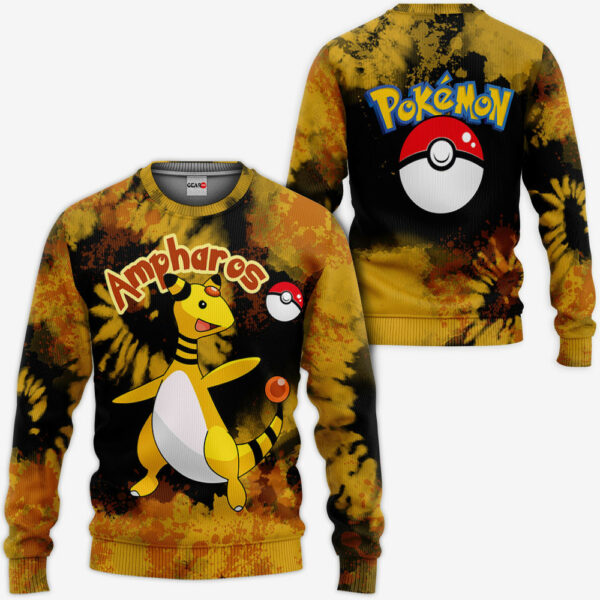 Ampharos Hoodie Custom Pokemon Anime Merch Clothes Tie Dye Style 2