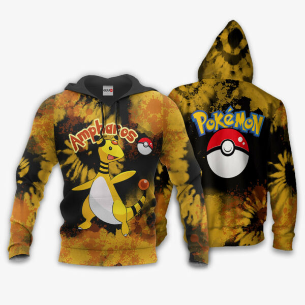 Ampharos Hoodie Custom Pokemon Anime Merch Clothes Tie Dye Style 3