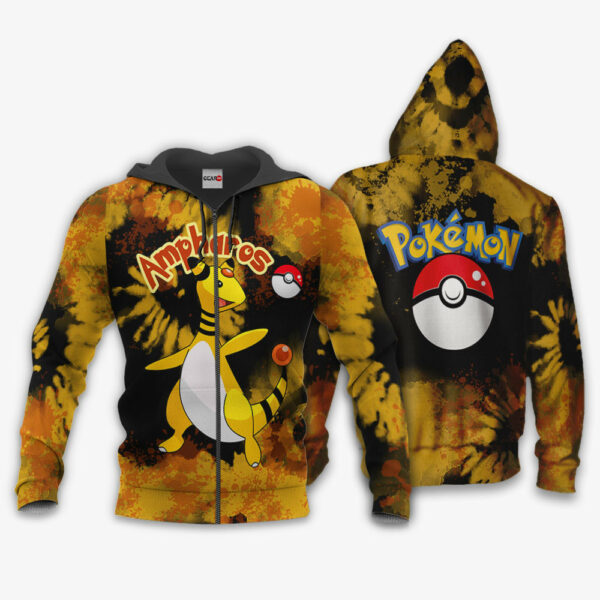 Ampharos Hoodie Custom Pokemon Anime Merch Clothes Tie Dye Style 1