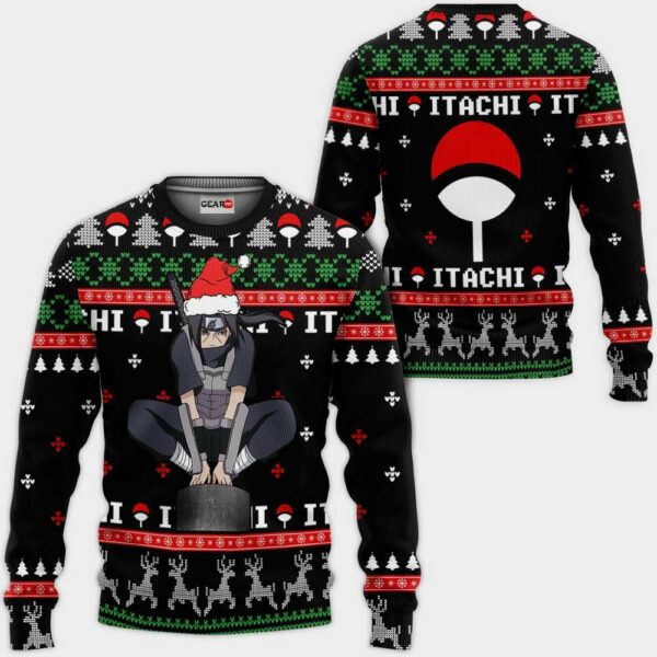 Anbu Itachi Ugly Christmas Sweater Custom Naruto Anime XS12 1