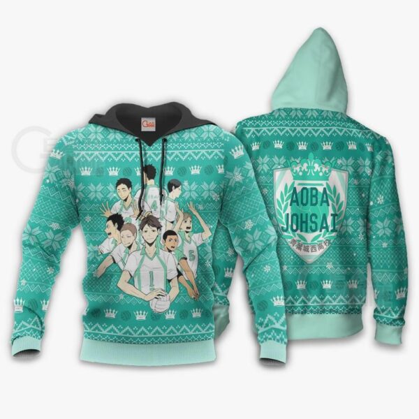 Aoba Johsai Ugly Christmas Sweater Haikyuu Anime Xmas Shirt 3