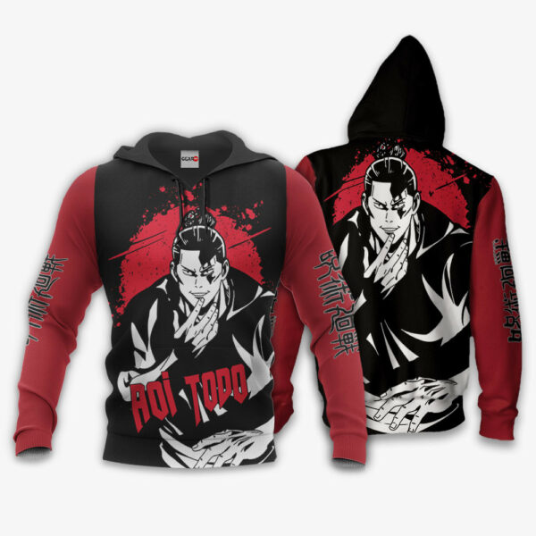 Aoi Todo Hoodie Custom Jujutsu Kaisen Anime Merch Clothes Monochrome 3