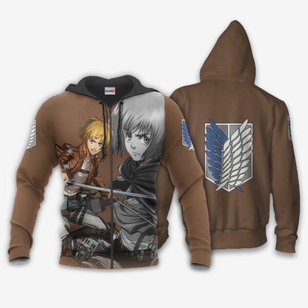 AOT Armin Arlert Hoodie Shirt Attack On Titan Anime Zip Jacket 1