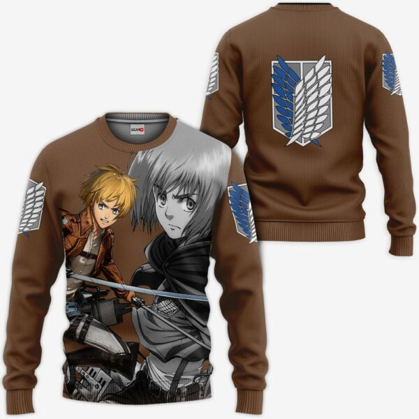 AOT Armin Arlert Hoodie Shirt Attack On Titan Anime Zip Jacket 2