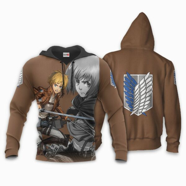 AOT Armin Arlert Hoodie Shirt Attack On Titan Anime Zip Jacket 3