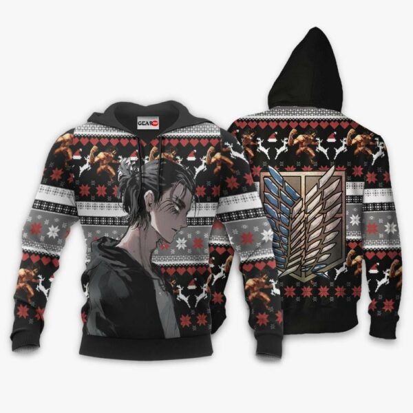 AOT Eren Ugly Christmas Sweater Custom Anime Attack On Titan XS12 3