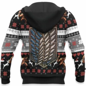AOT Eren Ugly Christmas Sweater Custom Anime Attack On Titan XS12 8
