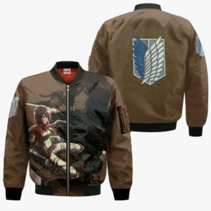 AOT Mikasa Ackerman Hoodie Shirt Attack On Titan Anime Zip Jacket 9