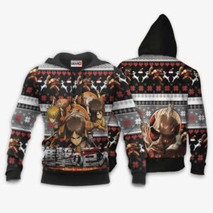 AOT Squad Ugly Christmas Sweater Custom Anime Attack On Titan XS12 7