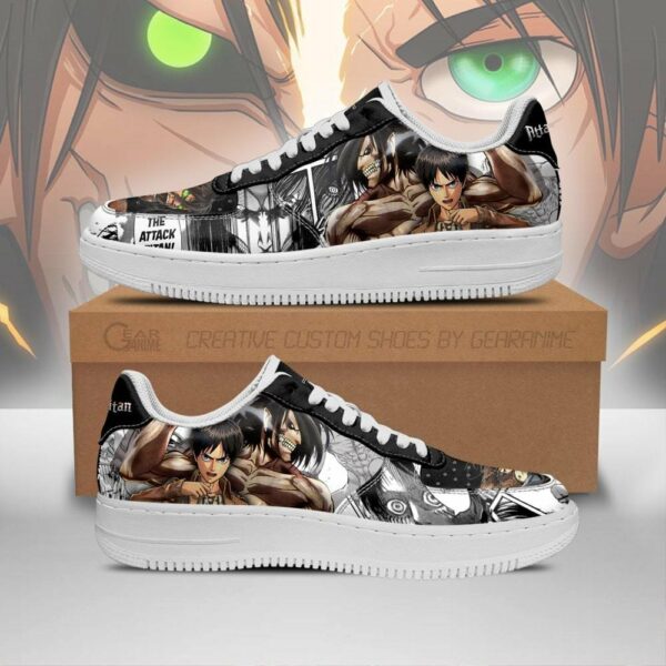 AOT Titan Eren Shoes Attack On Titan Anime Manga Sneakers 1